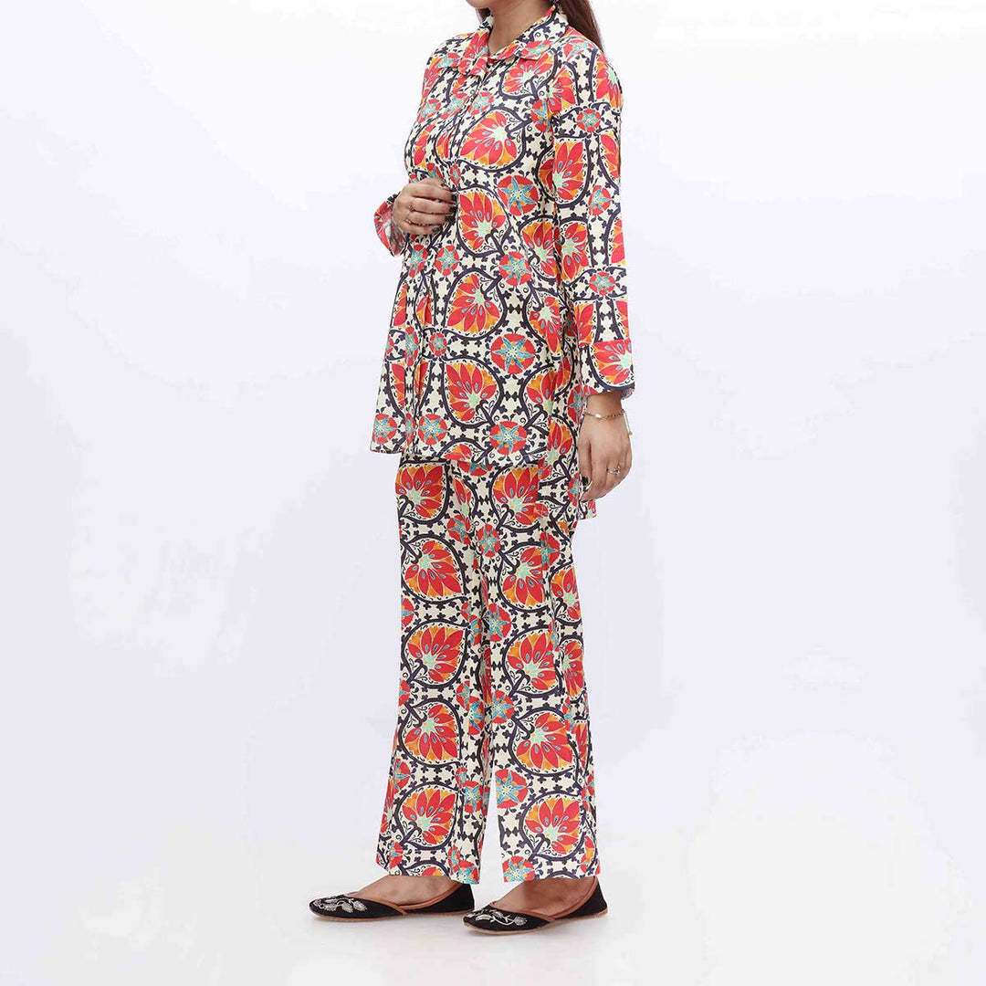 2PC- Digital Printed Khaddar Shirt & Trouser PW3052