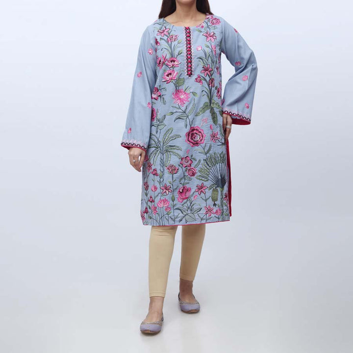 1PC- Embroidered Khaddar Shirt PW3055