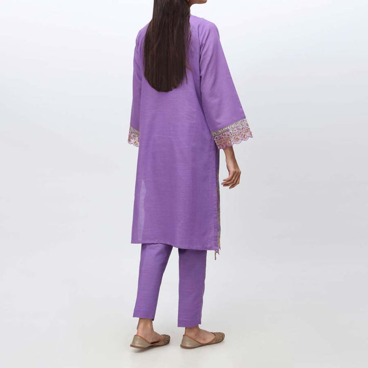 2PC- Embroidered Khaddar Shirt & Trouser PW3057