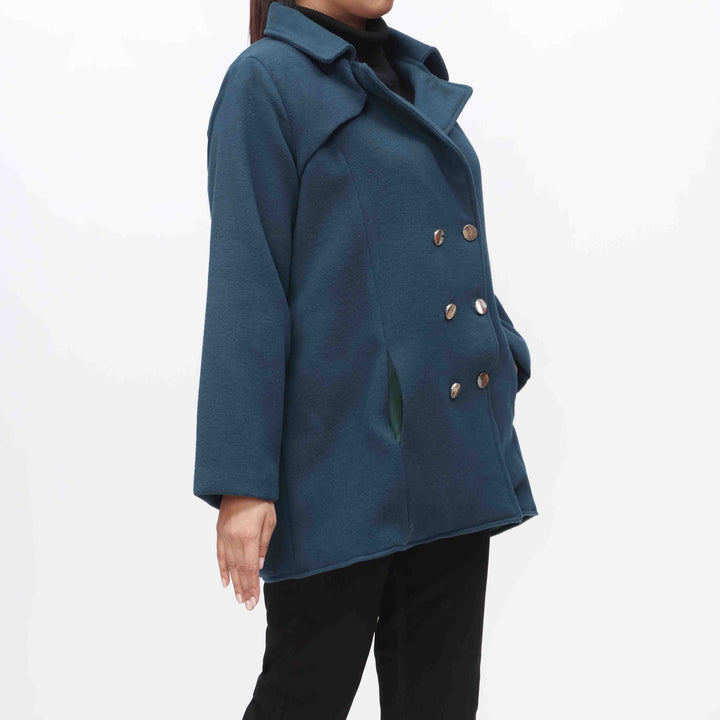 1PC- Woolen Button Coat PW3066