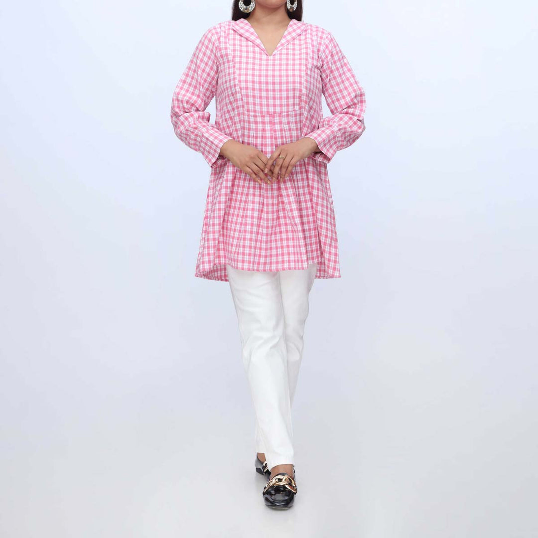 1PC-Flannel Checkered Top PW3071