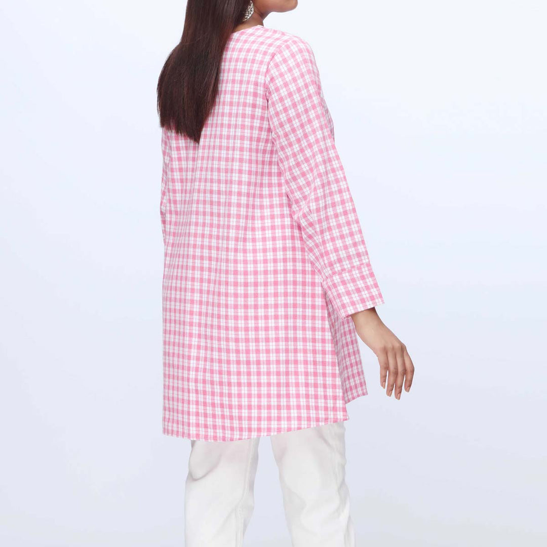 1PC-Flannel Checkered Top PW3071