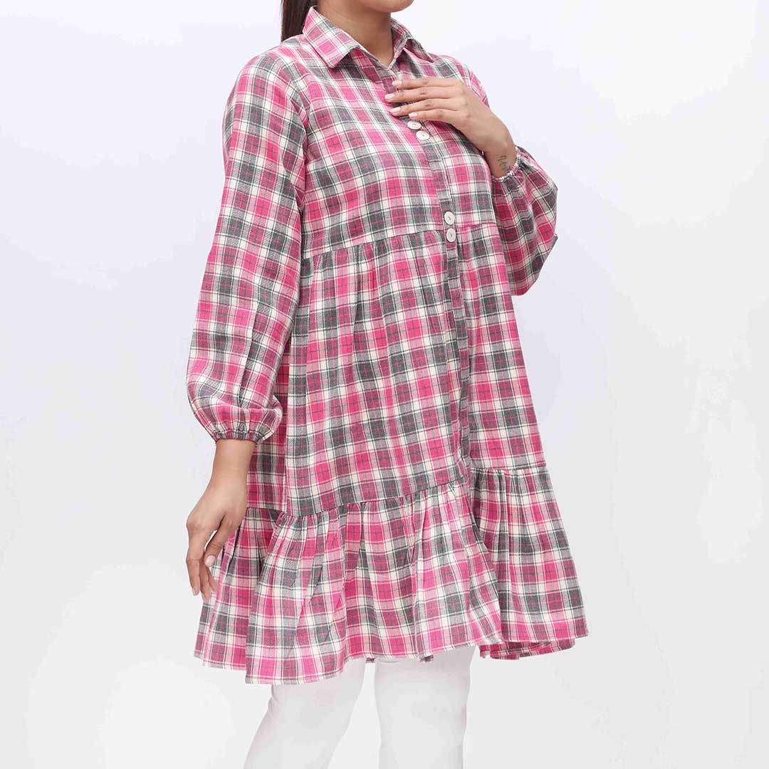 1PC- Flannel Checkered Shirt PW3082