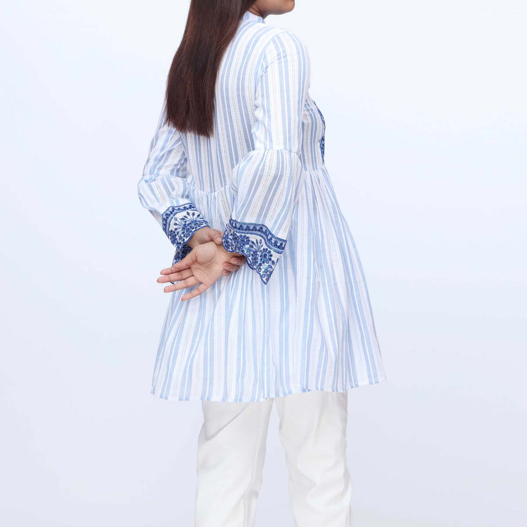 1PC- Embellished Doriya Jacquard Shirt PW3149