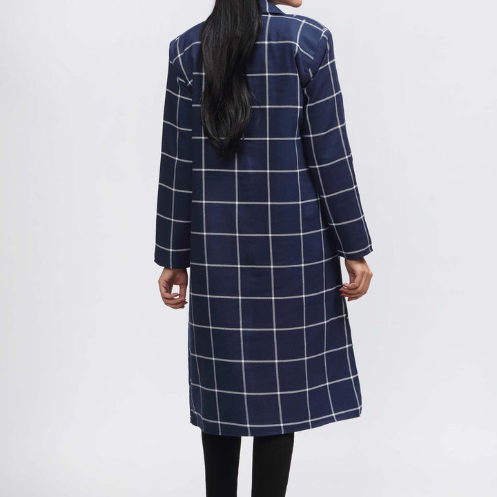 1PC- Flannel Checkered Coat  PW3166