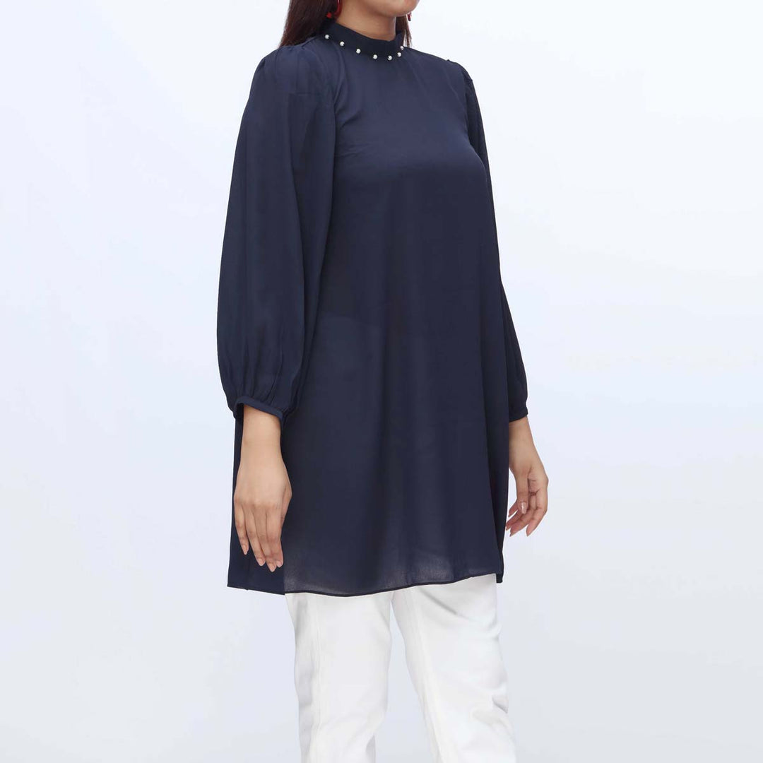 1PC-Solid Georgette Top PW3173