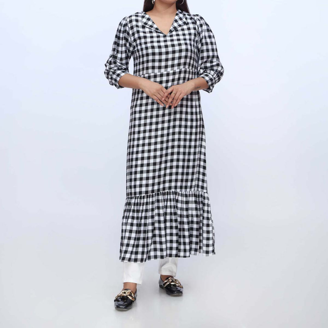 1PC-Flannel Checkered Long Shirt PW3179