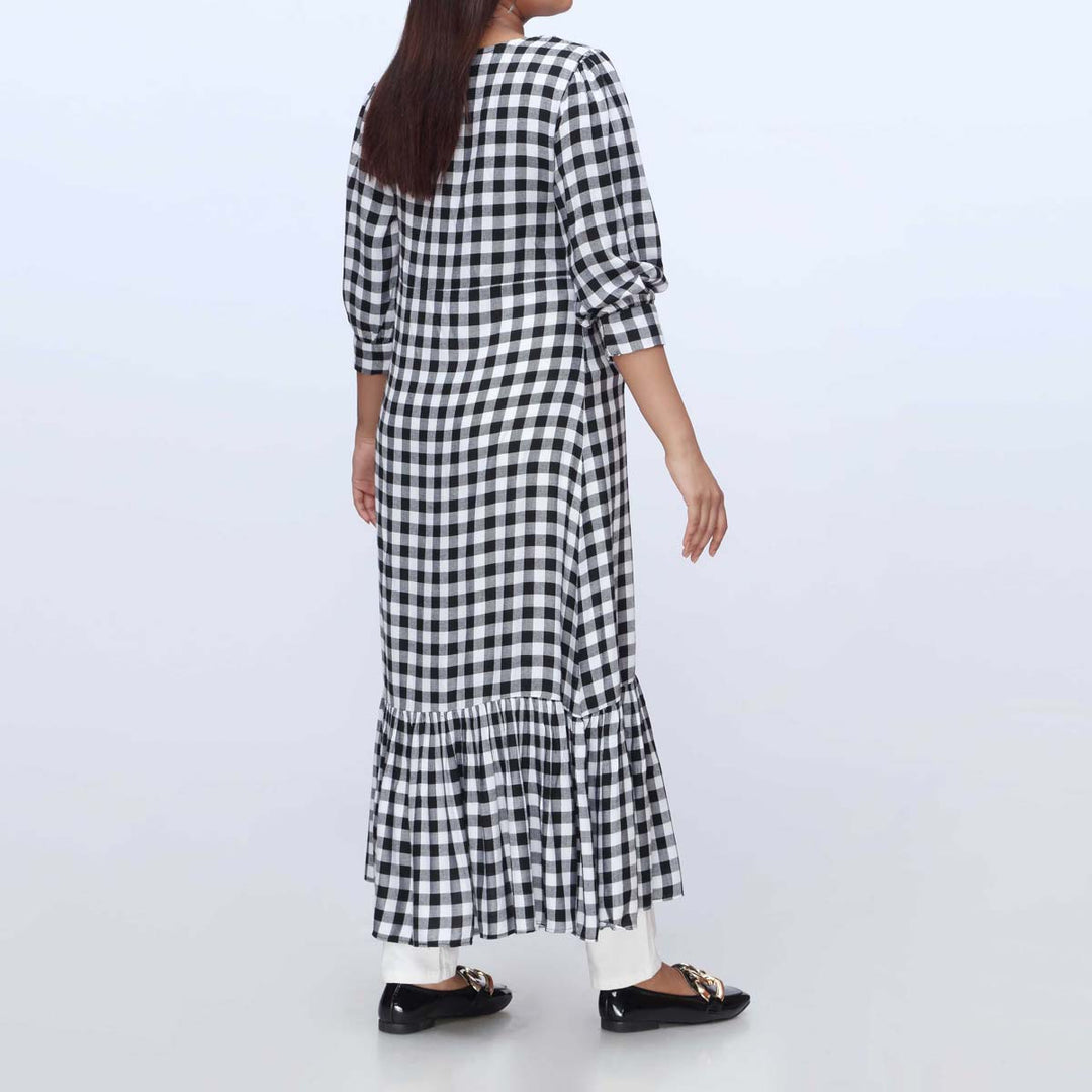 1PC-Flannel Checkered Long Shirt PW3179