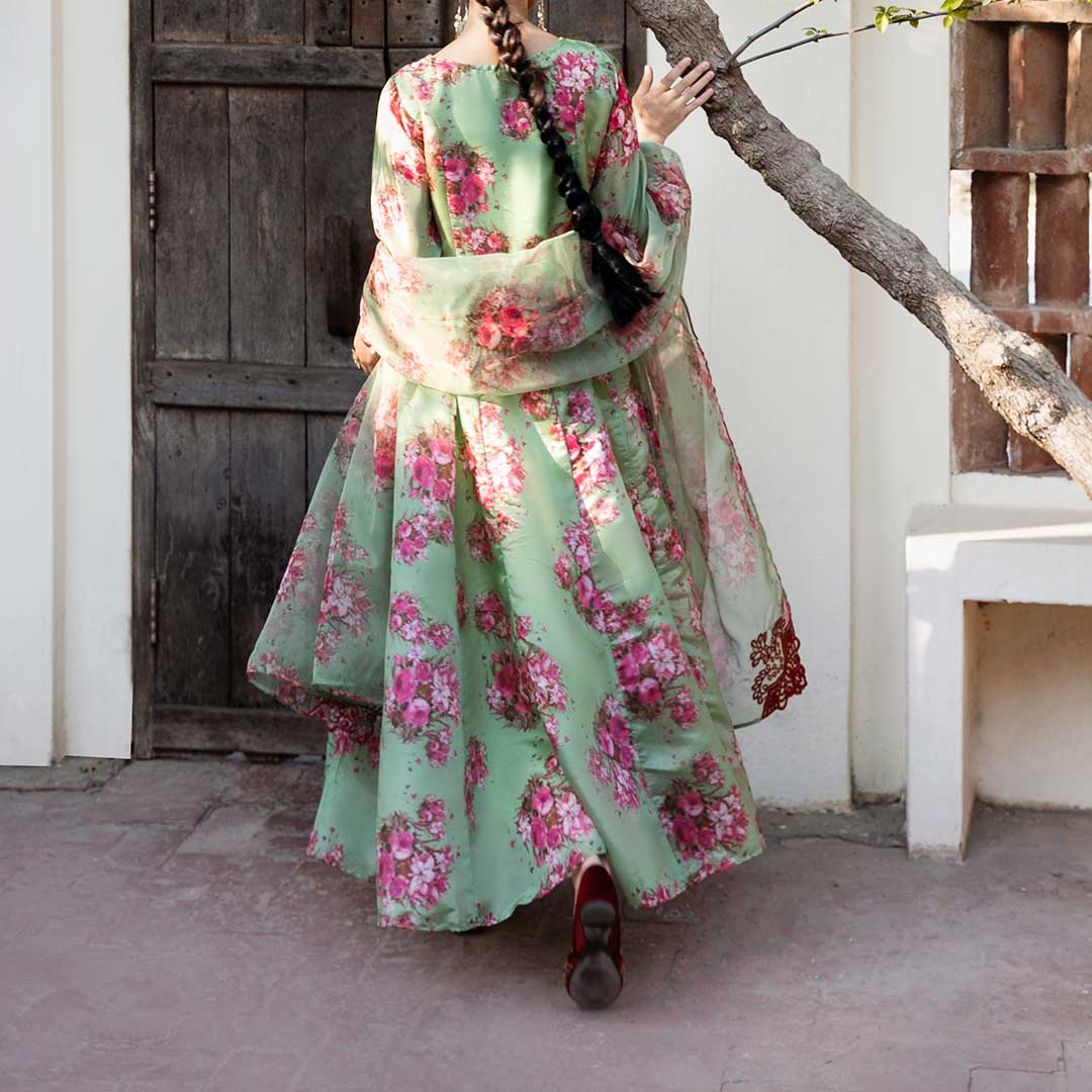 2PC- Digital Printed Tussar Suit PW3202