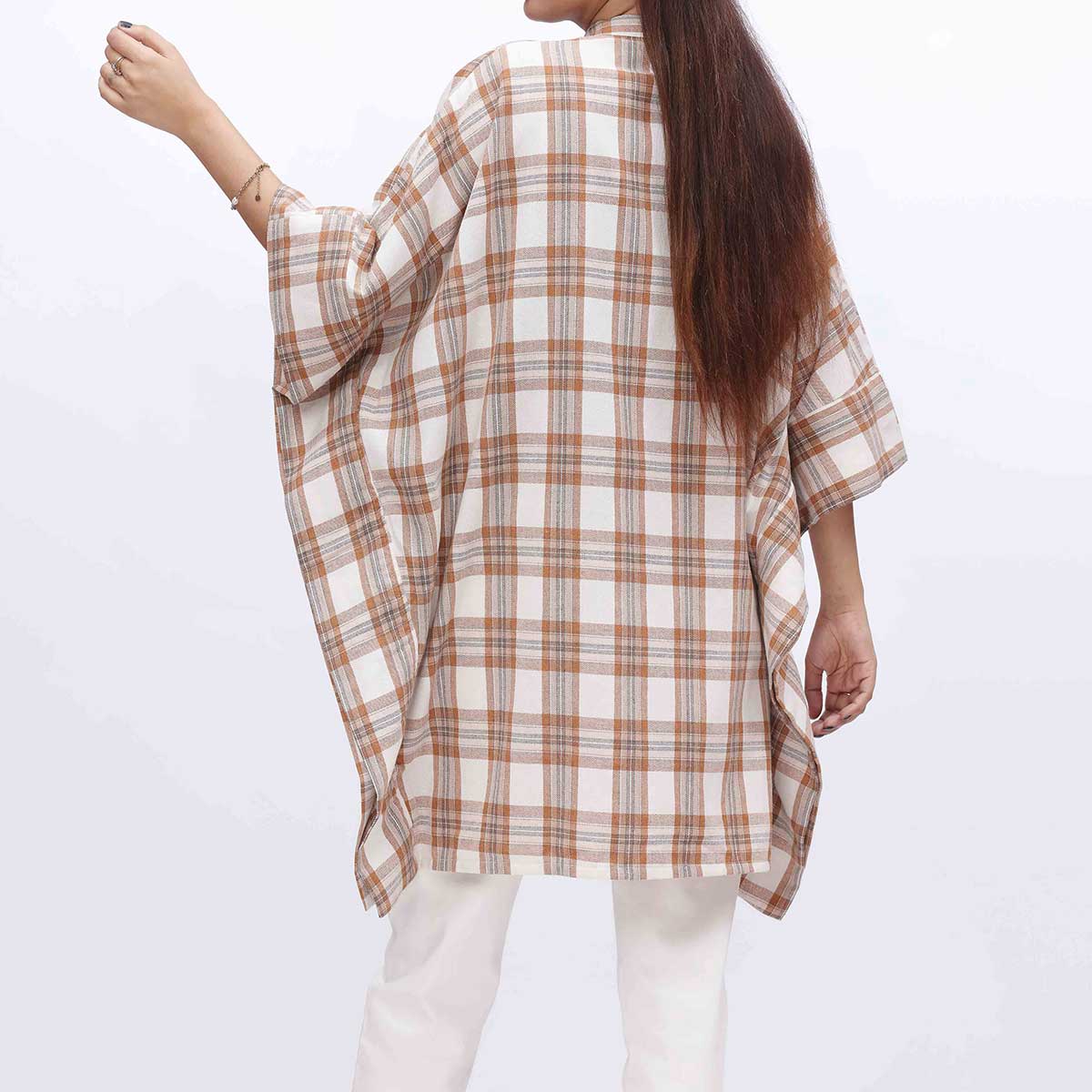 1PC- Flannel Checkered Top PW3211