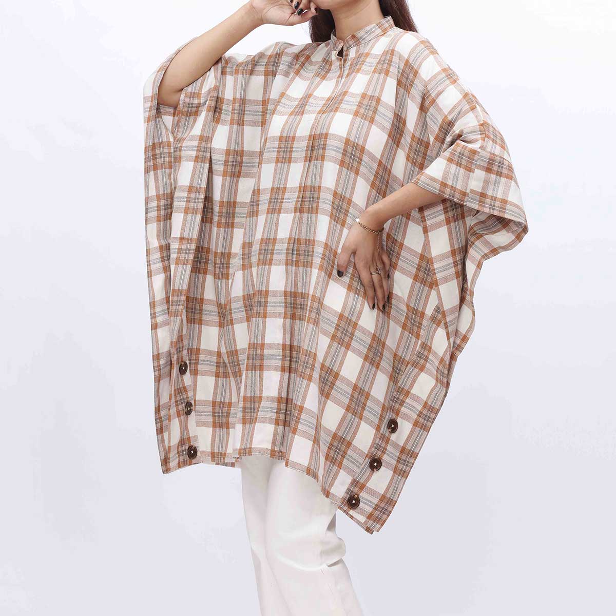 1PC- Flannel Checkered Top PW3211