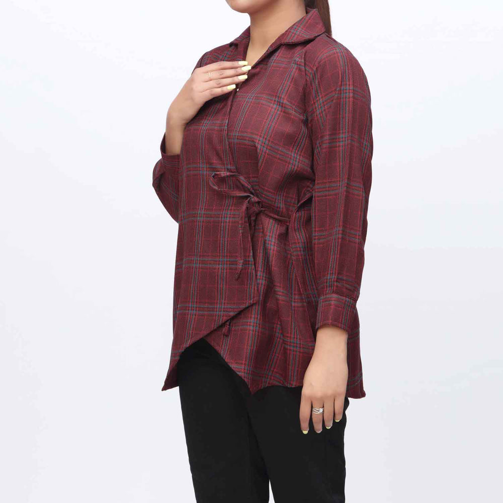 1PC- Flannel Checkered Top PW3265