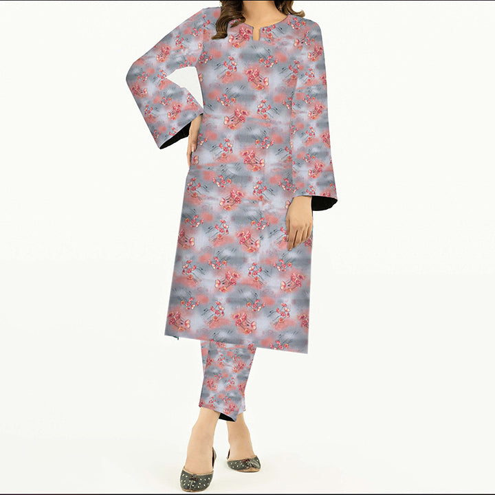 2PC- Digital Printed Cambric Suit PW3451