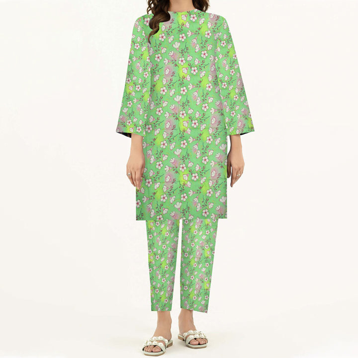 2PC- Digital Printed Cambric Suit PW3452