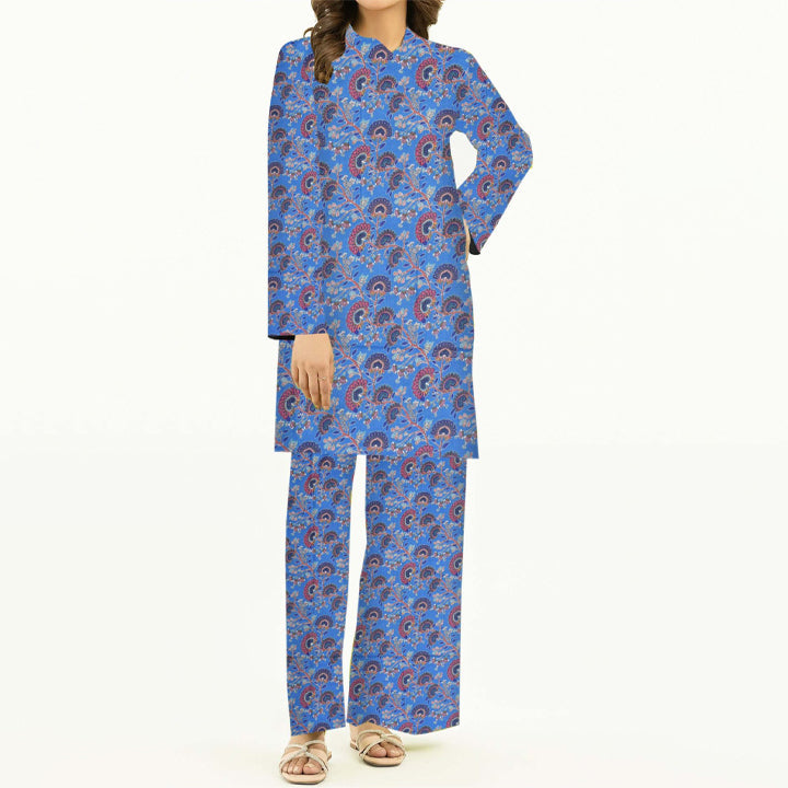 2PC- Digital Printed Cambric Suit PW3462