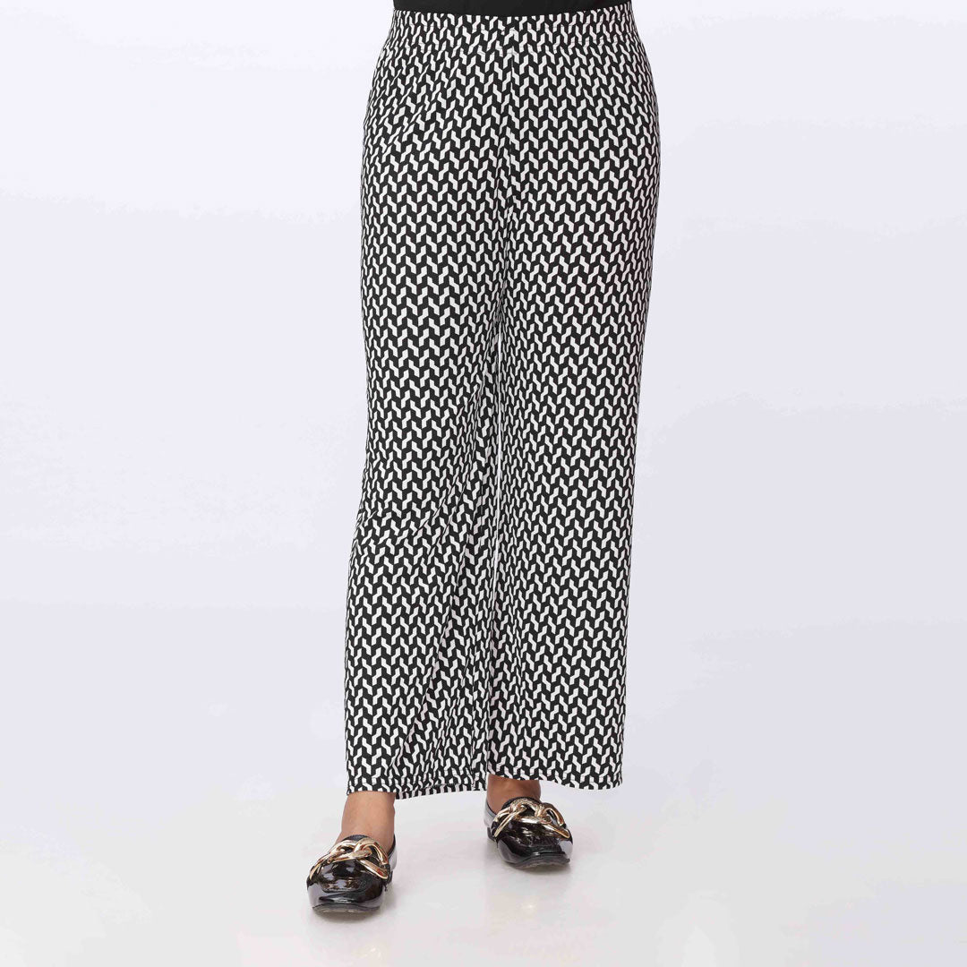 Blkwht Printed jersey Straight Trouser PW3559