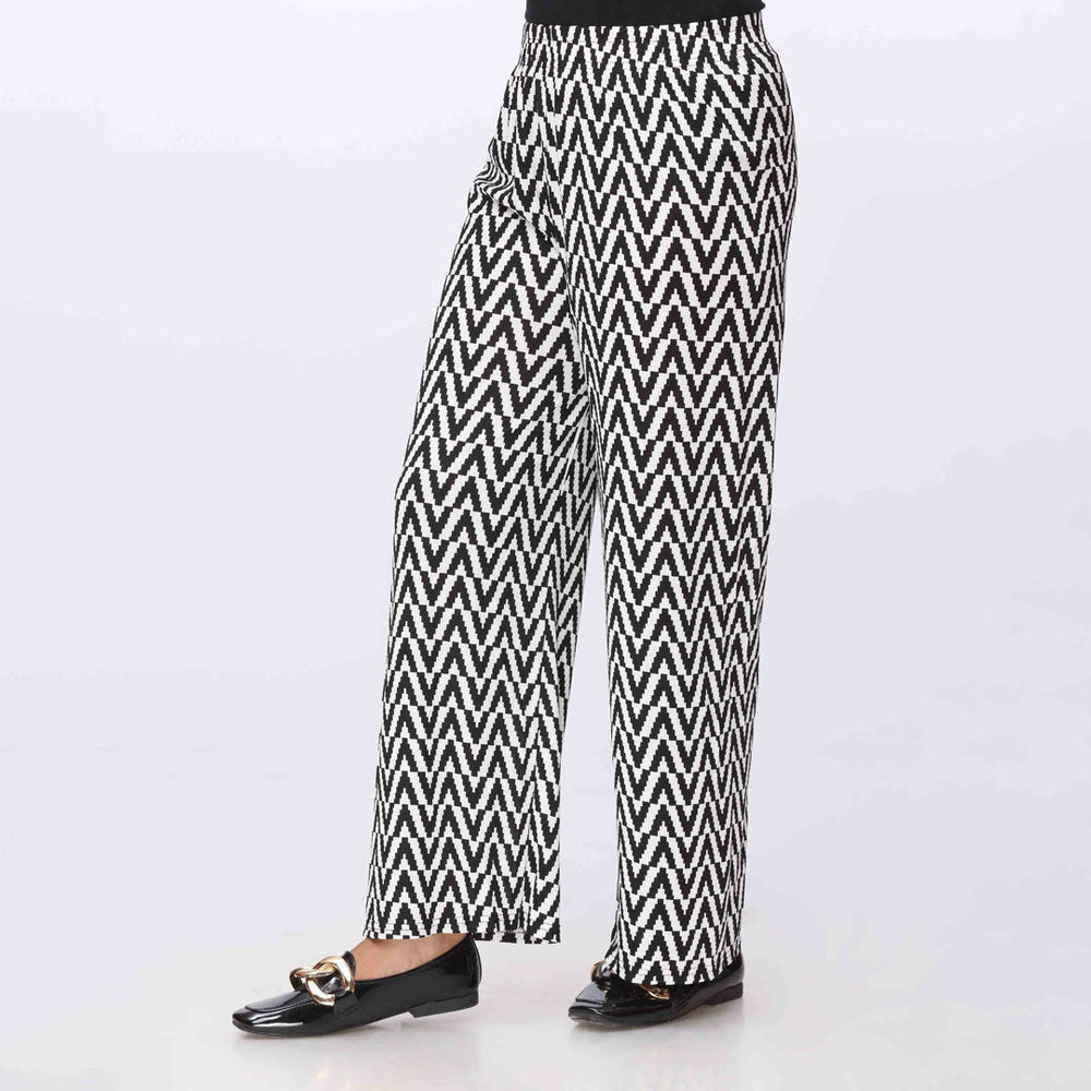 Blkwht Printed jersey Straight Trouser PW3563