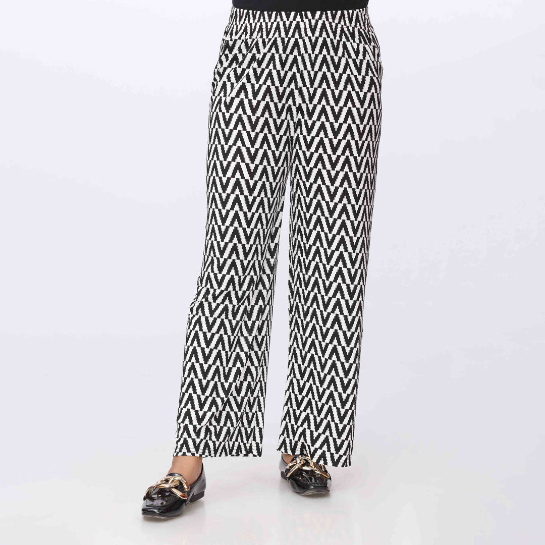 Blkwht Printed jersey Straight Trouser PW3563