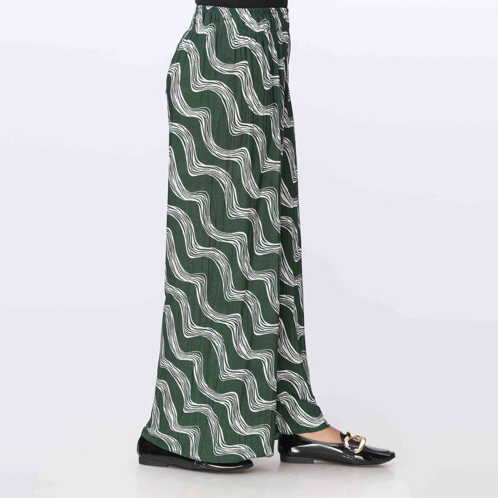 Green Printed jersey Straight Trouser PW3572