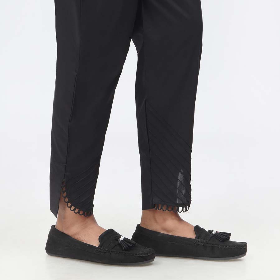 Black Laced Cambric Slim Fit Trouser PW3609