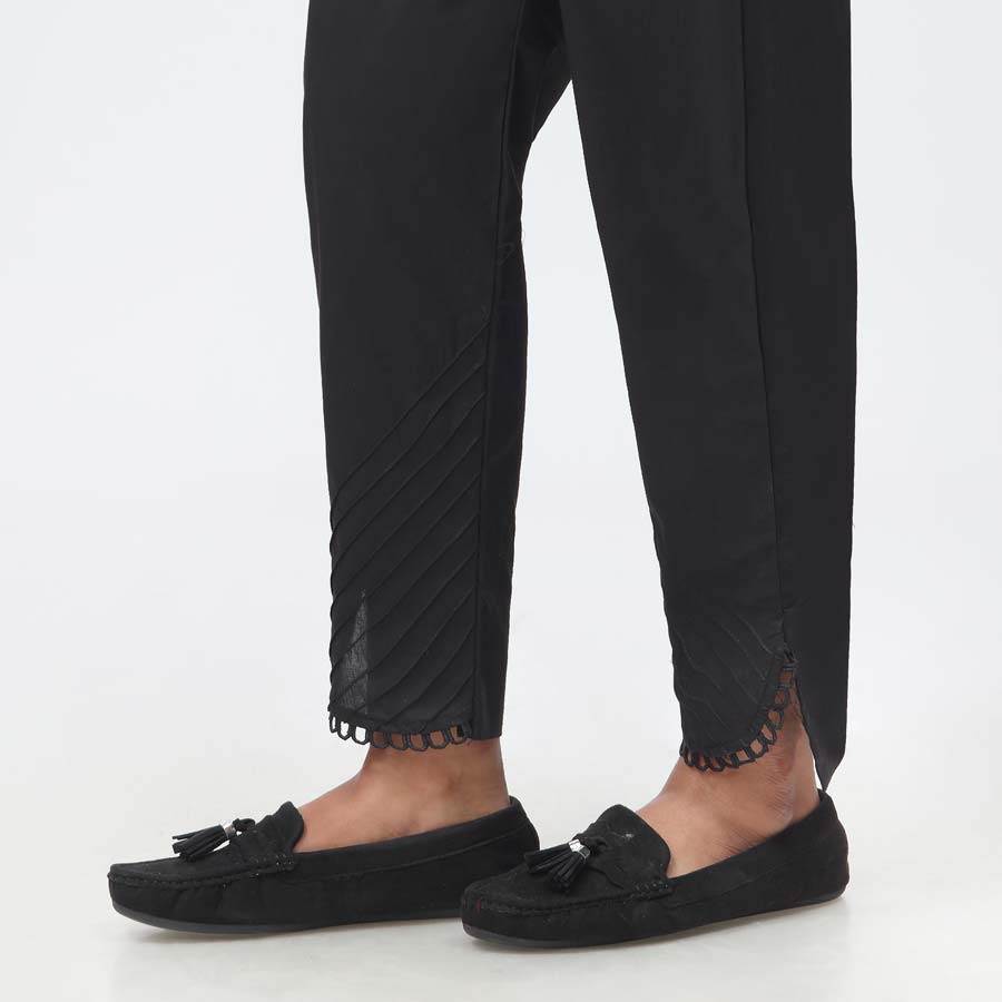 Black Laced Cambric Slim Fit Trouser PW3609