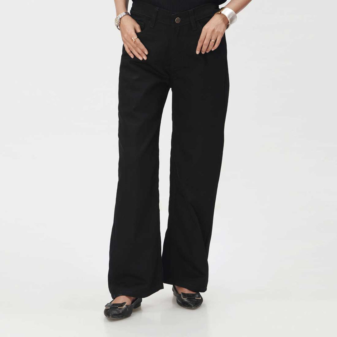 Black Flapper Denim Pant PW3617