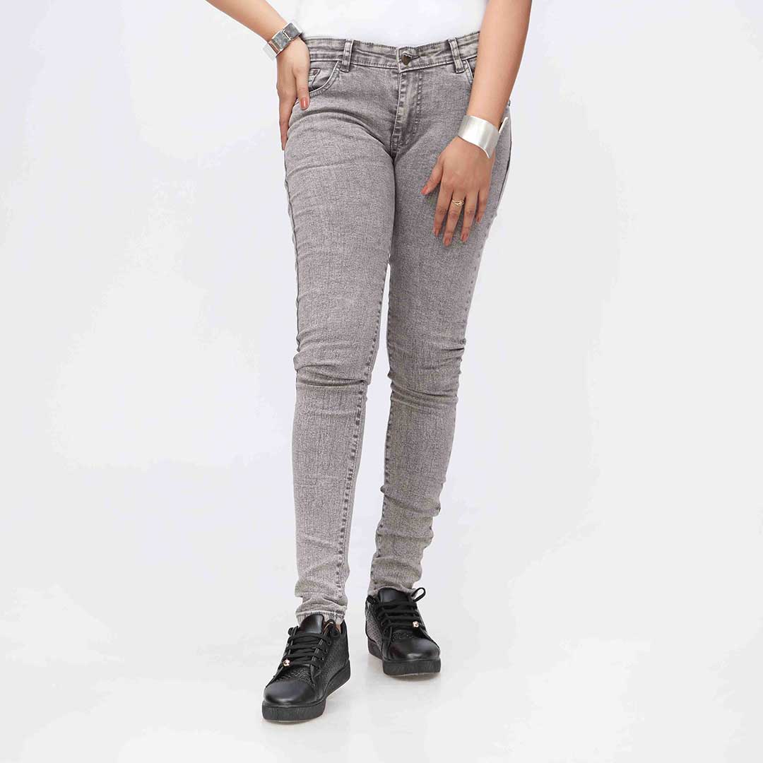 Grey Skin Fit Denim Pant PW3619