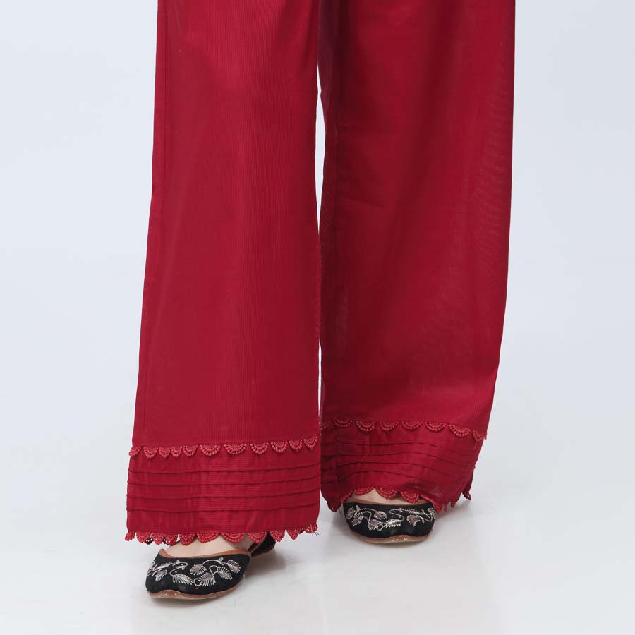 Maroon Striper Broshia Straight Fit Trouser PW3622