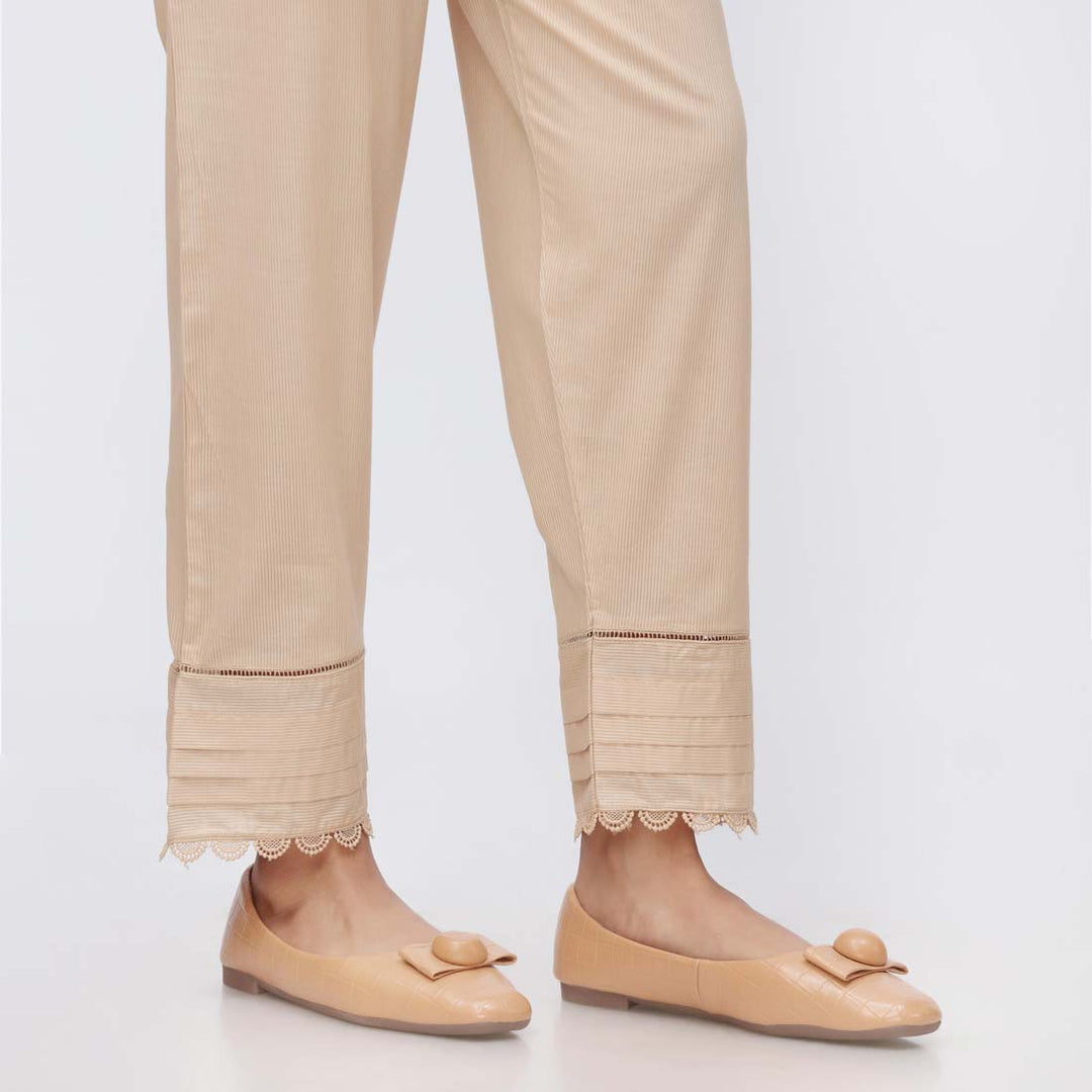 Beige Stripe Broshia Straight Fit Trouser PW3623