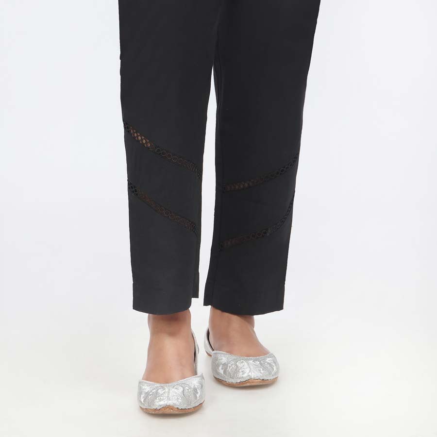 Black Laced Cambric Slim Fit Trouser PW3654