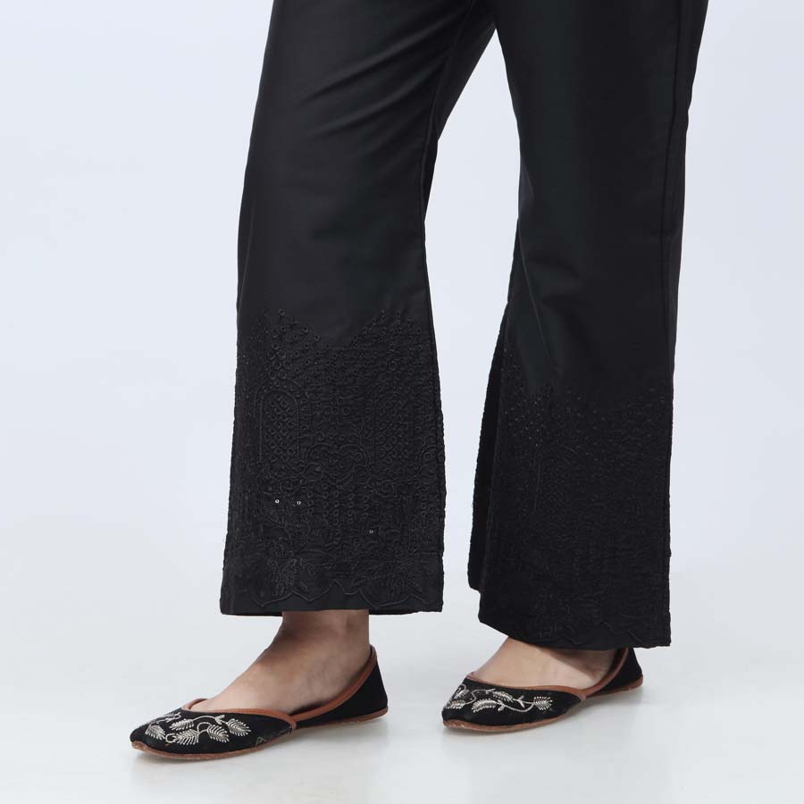 Black Embroidered Cambric Trouser PW3661