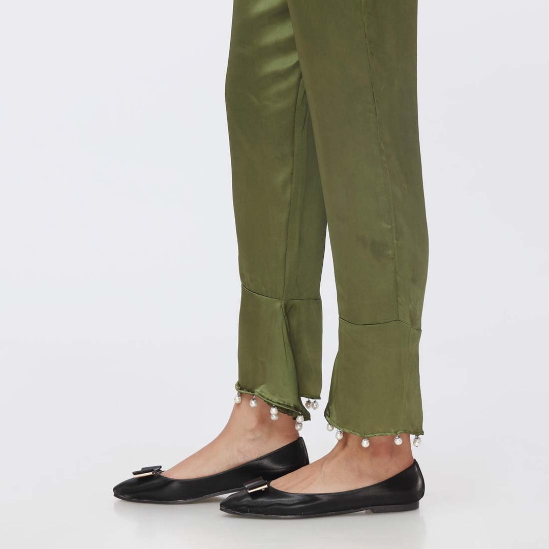 Green Shamouse Silk Slim Fit Trouser PW3677