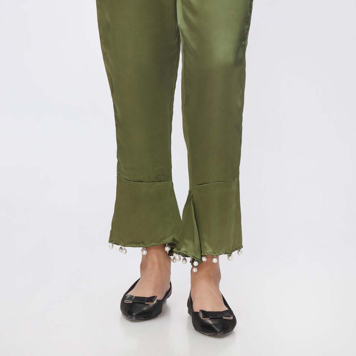 Green Shamouse Silk Slim Fit Trouser PW3677