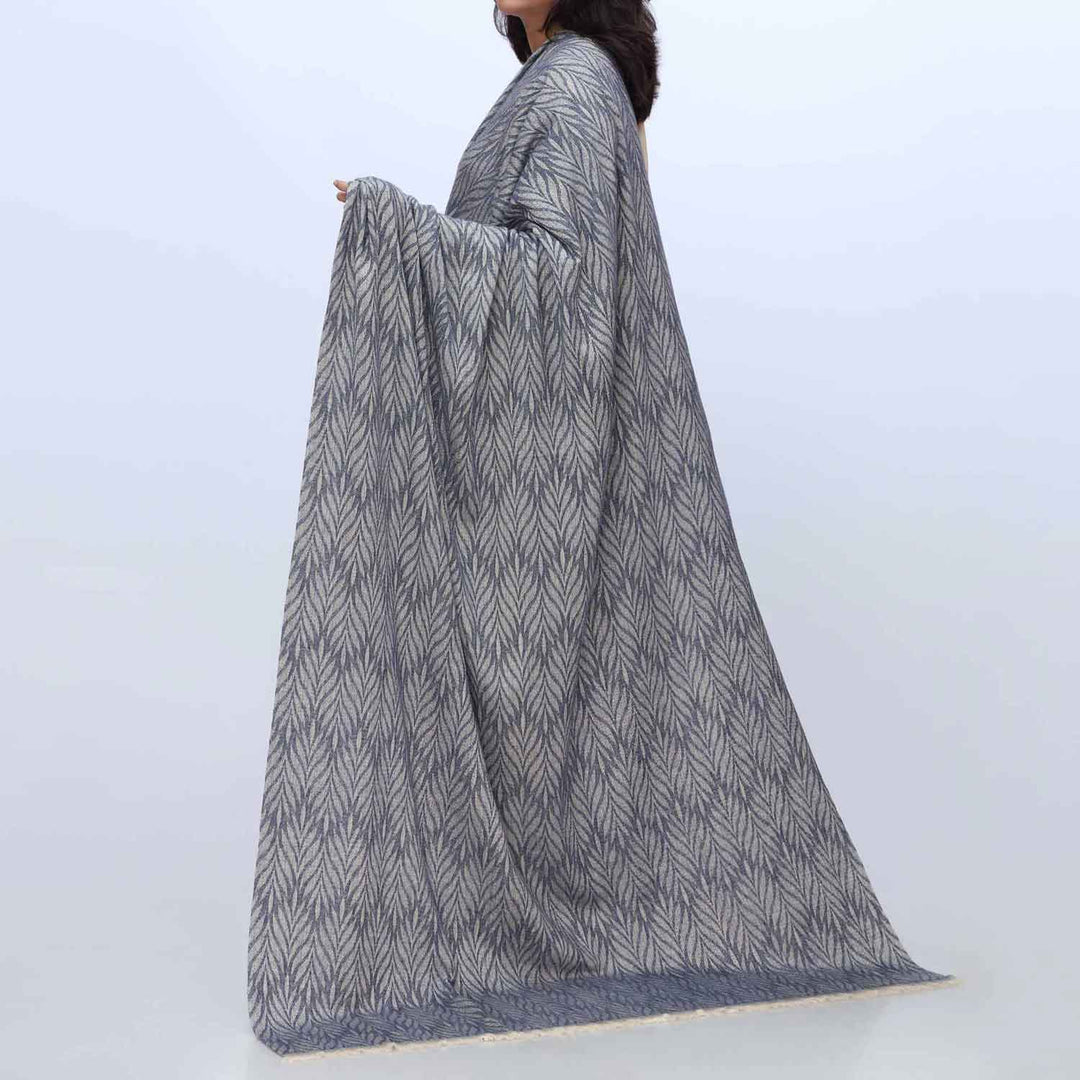 Blue Winter Jacquard Shawl PW3706