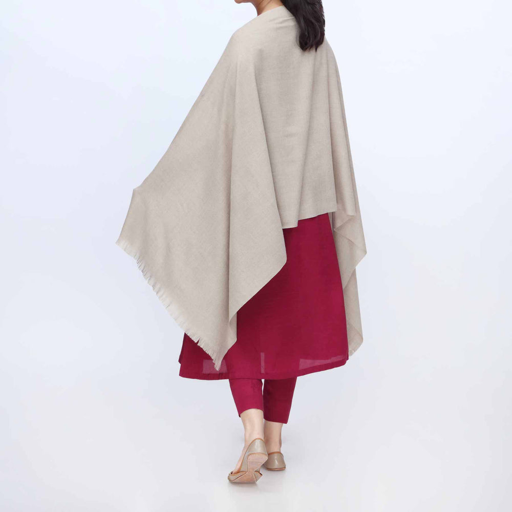 Khaki Winter Plain Stole PW3724