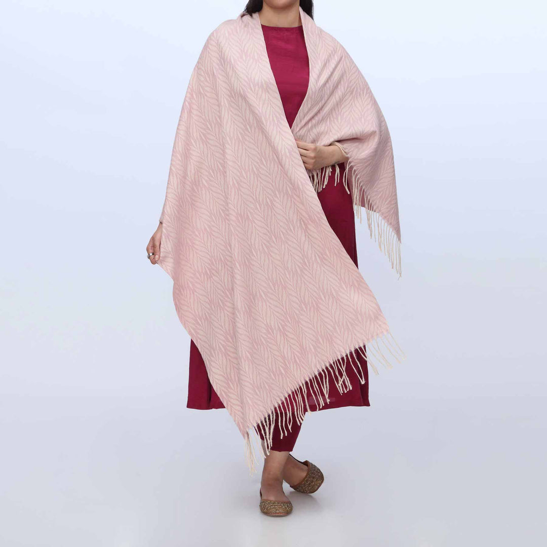 Pink Winter Jacquard Stole PW3727