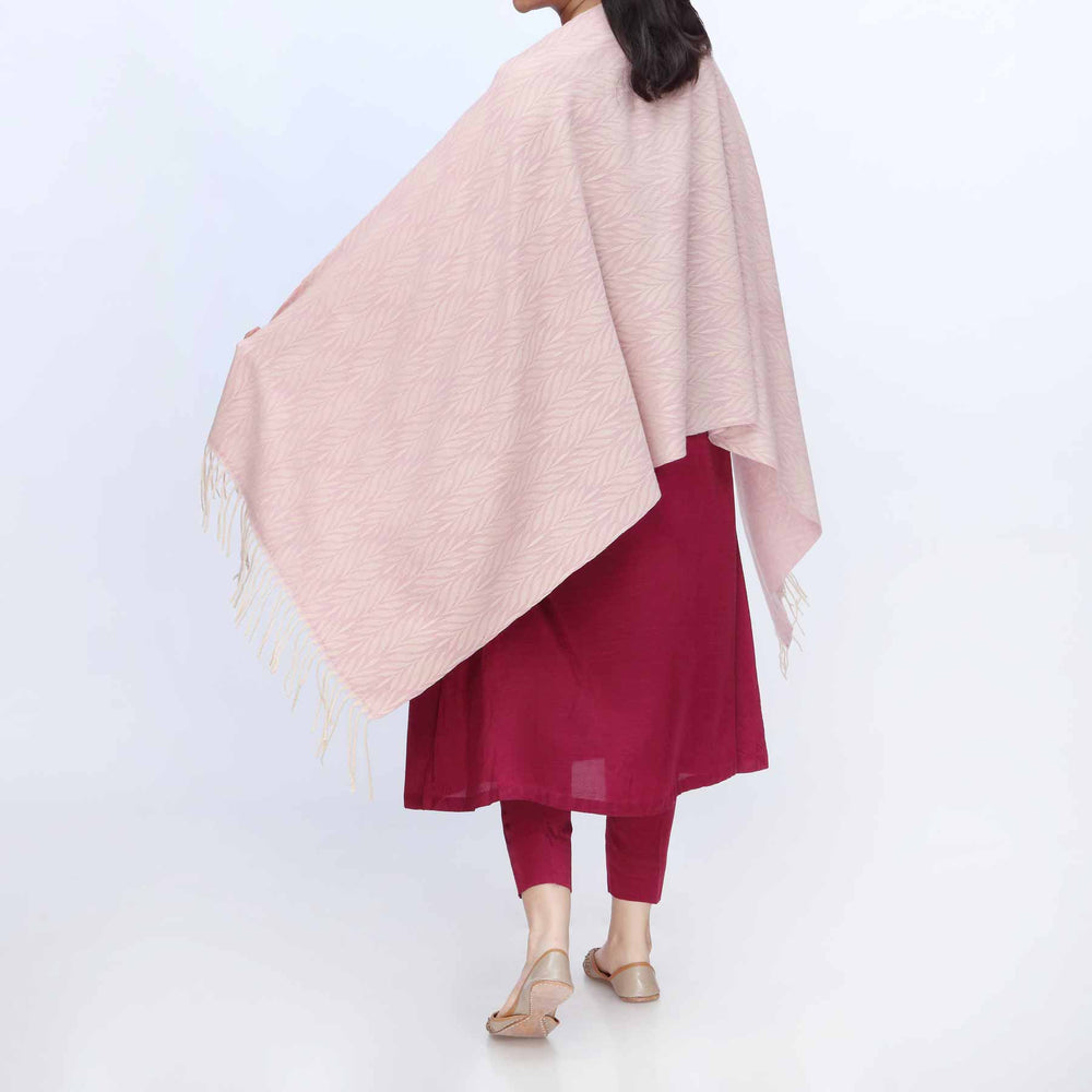 Pink Winter Jacquard Stole PW3727