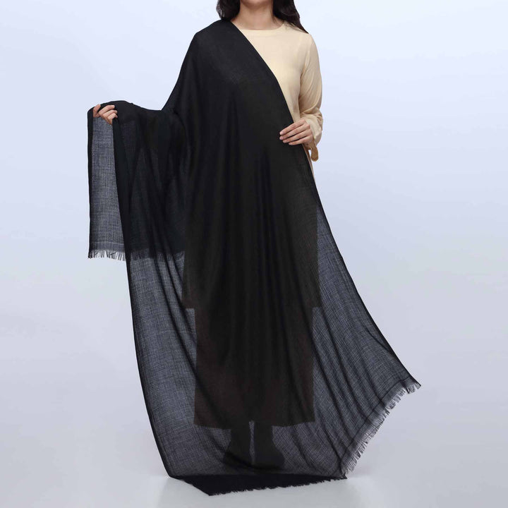 Black Winter Plain Stole PW3733