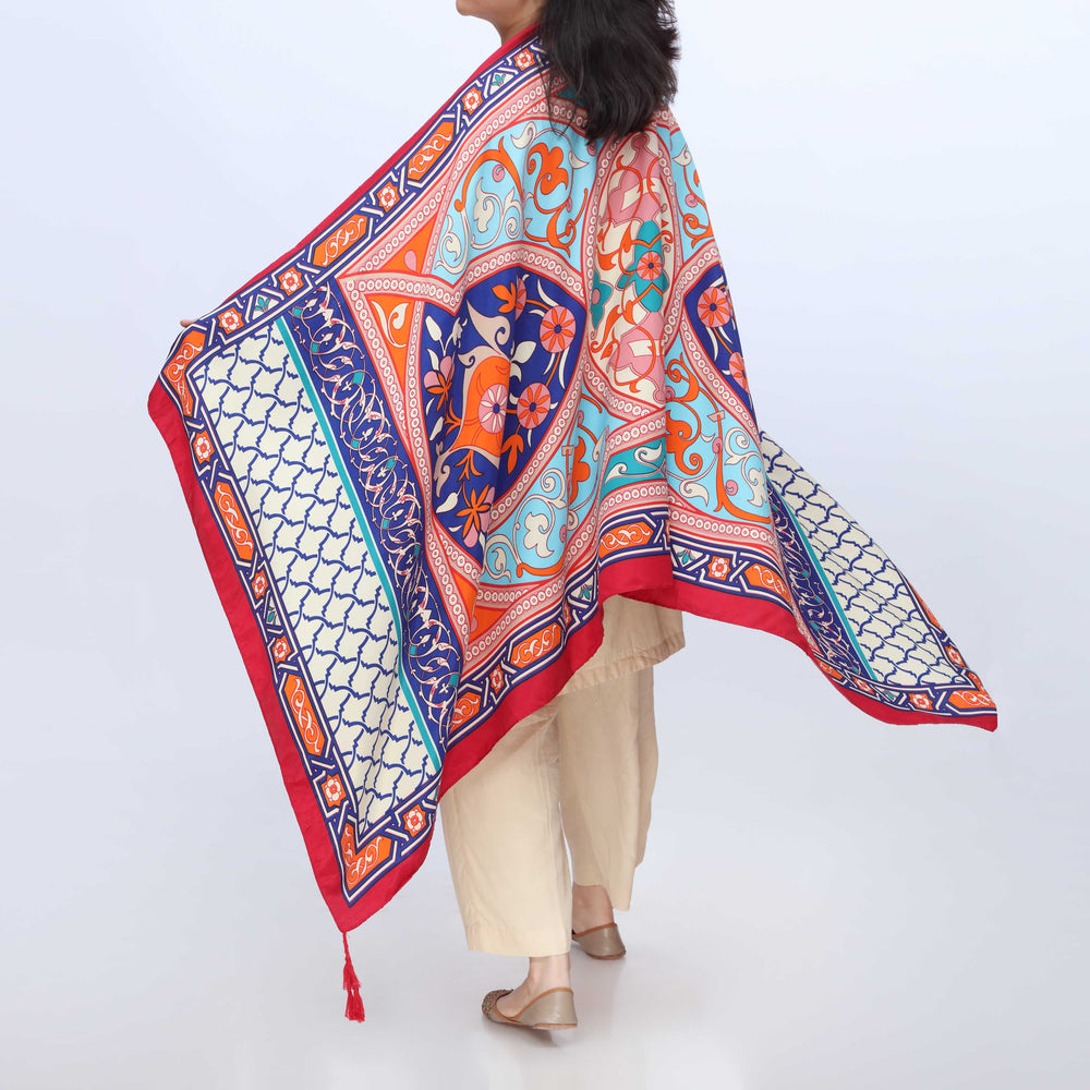 Blue Digital Printed Dupatta PW3761