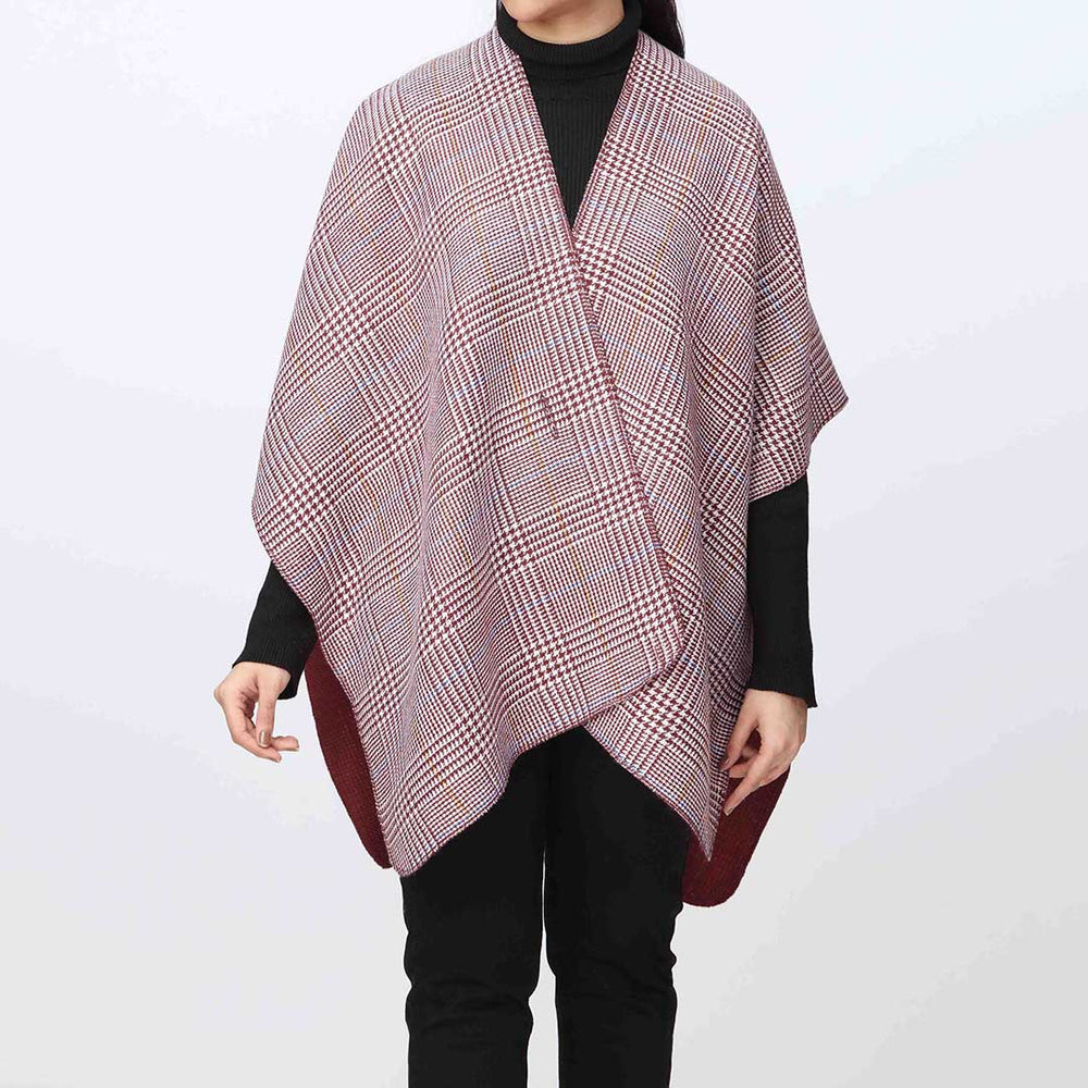 Maroon Cape Shawl PW3874