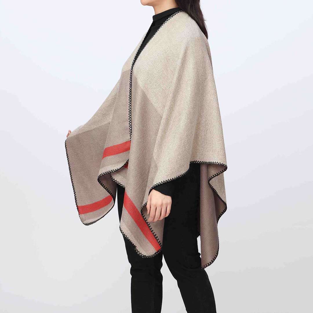 Grey Cape Shawl PW3875