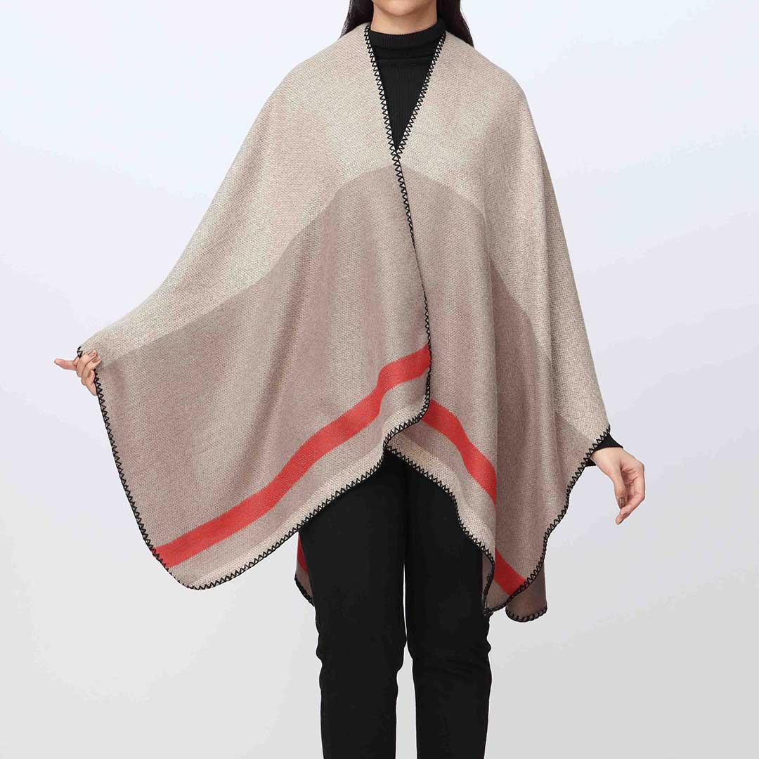 Grey Cape Shawl PW3875