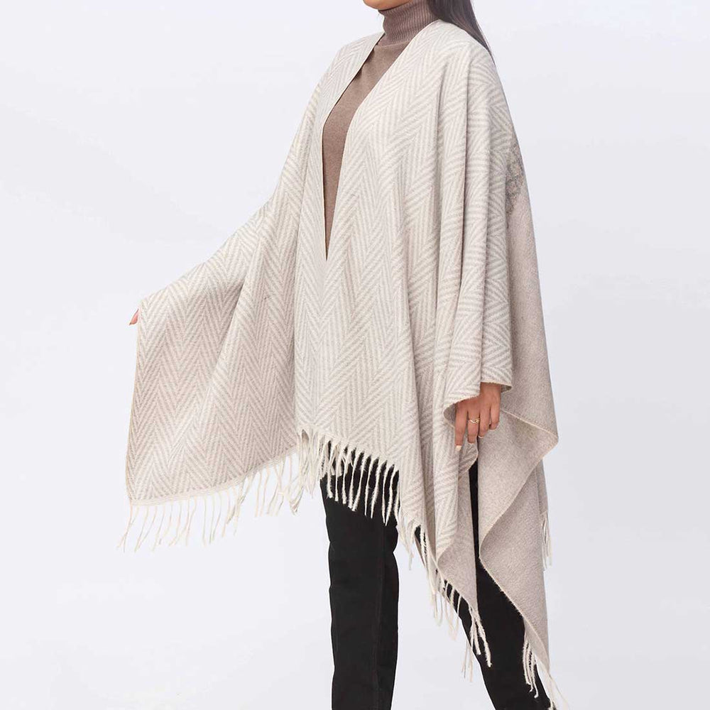 Grey Cape Shawl PW3882