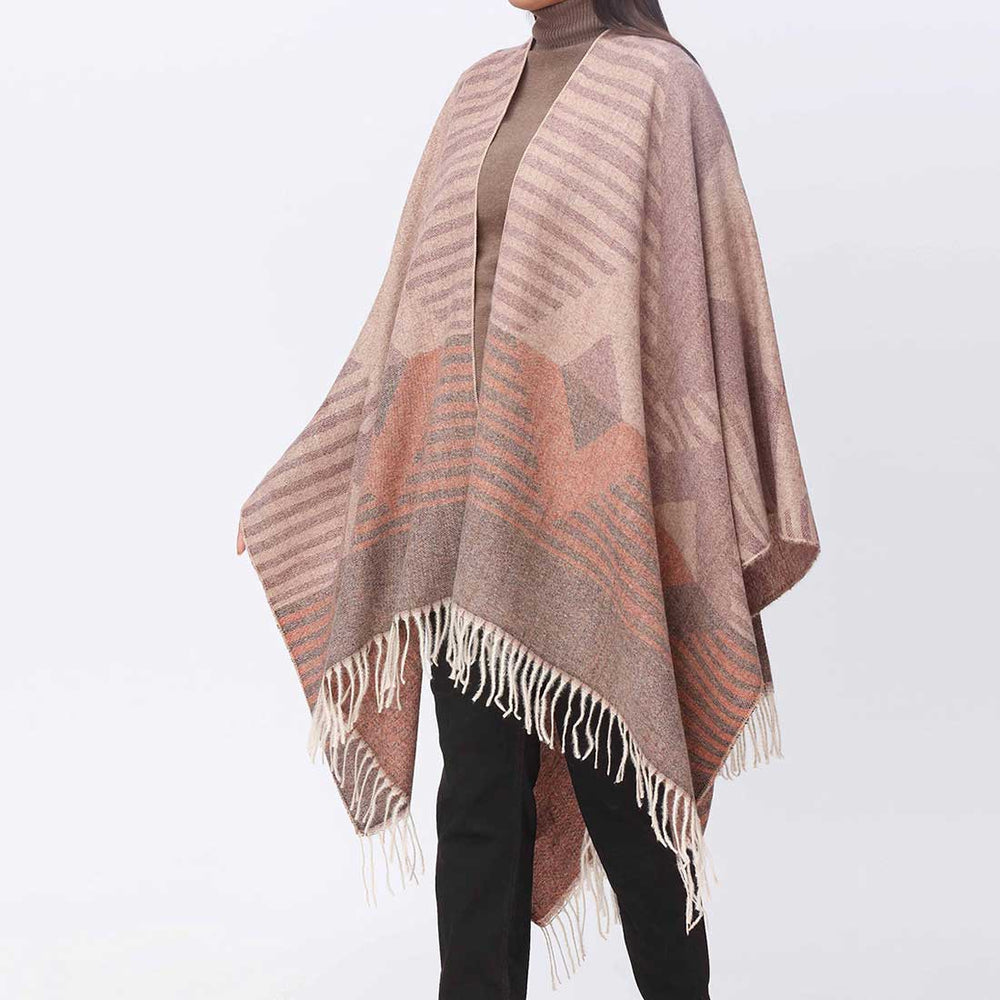 Orange Cape Shawl PW3887