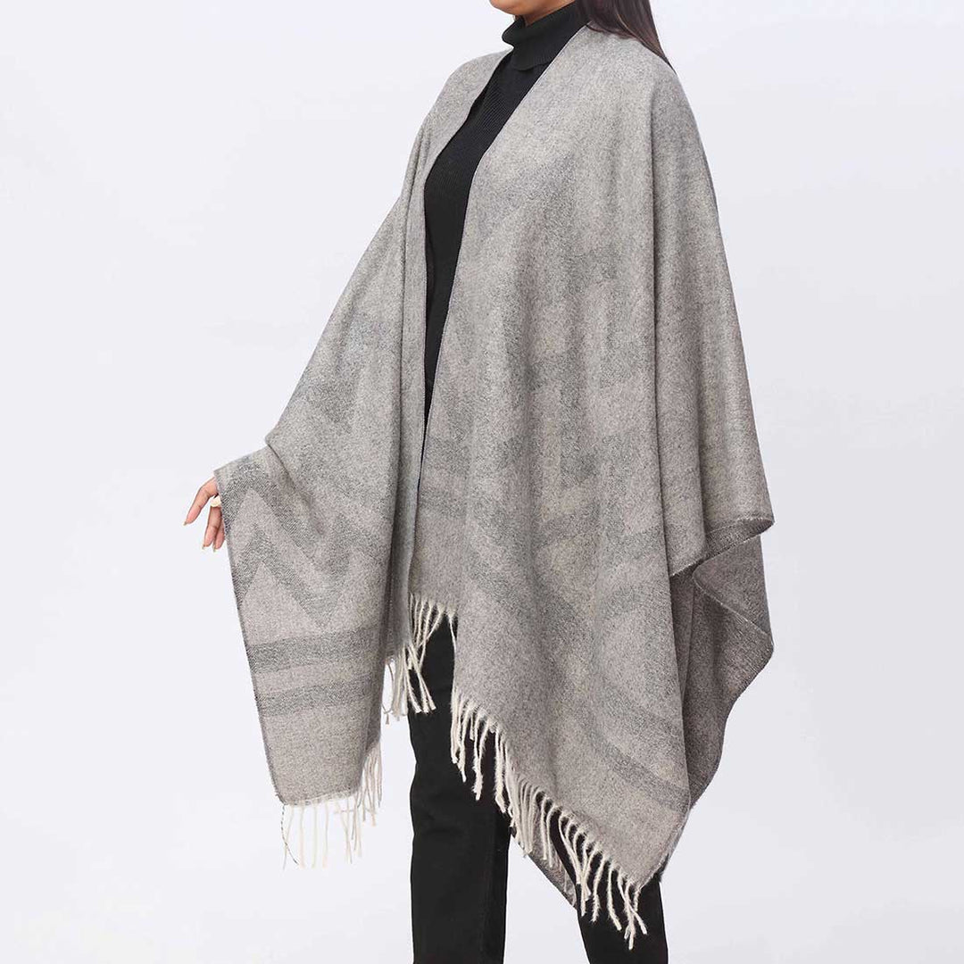 Grey Cape Shawl PW3889