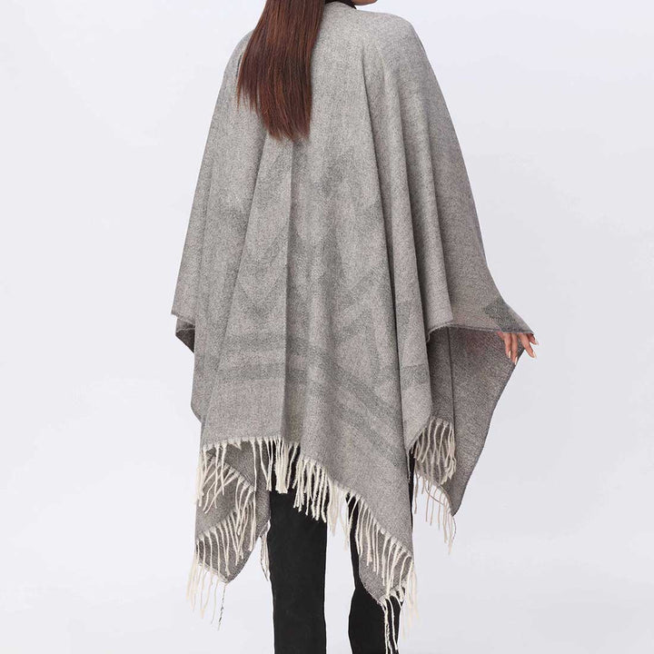 Grey Cape Shawl PW3889