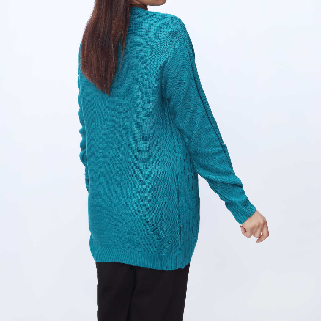 Green Mid Length Cardigan PW3901