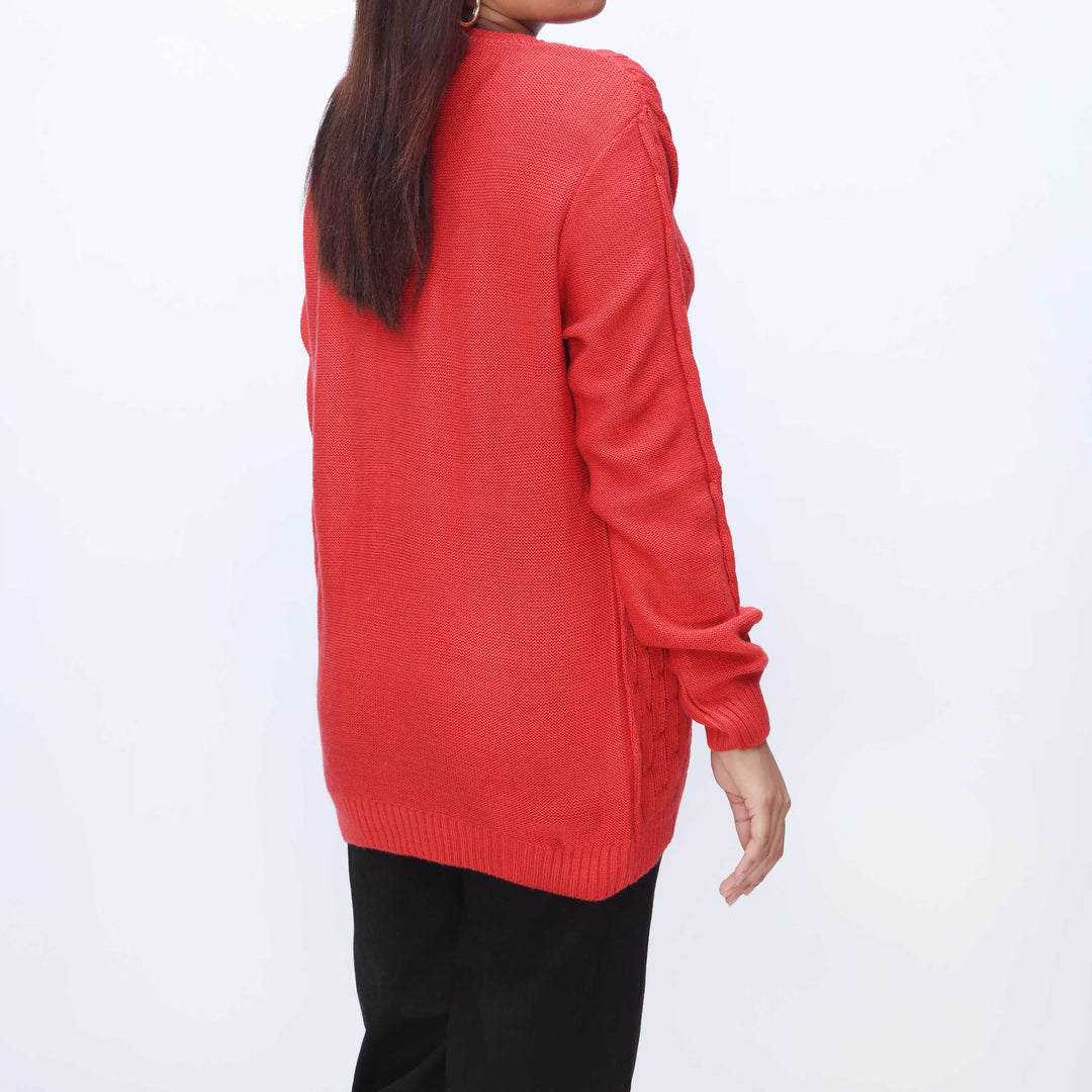 Rust Mid Length Cardigan PW3901