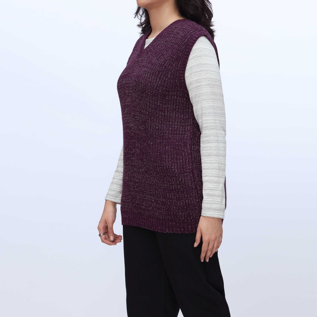 Lilac Sleeveless Cardigan PW3903