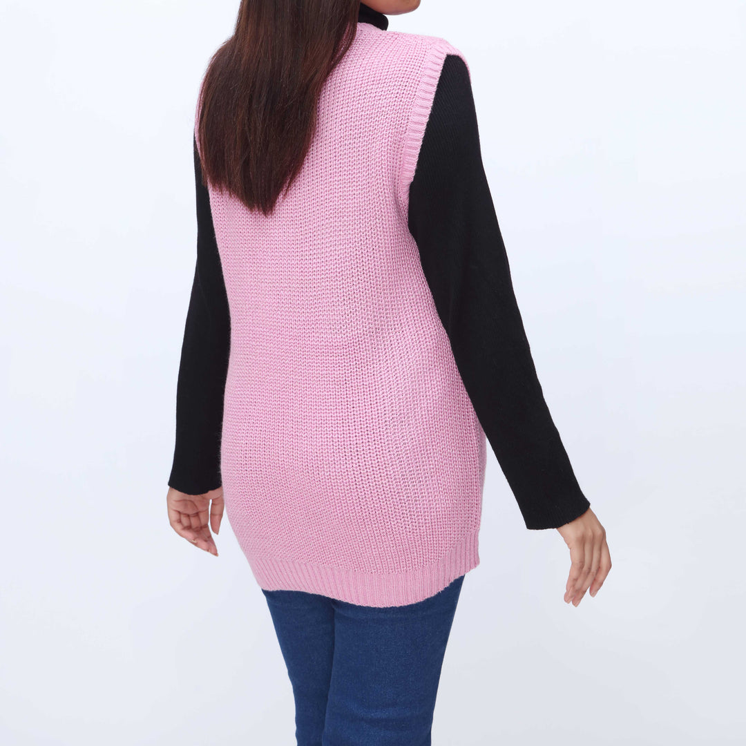 Plum Sleeveless Cardigan PW3903